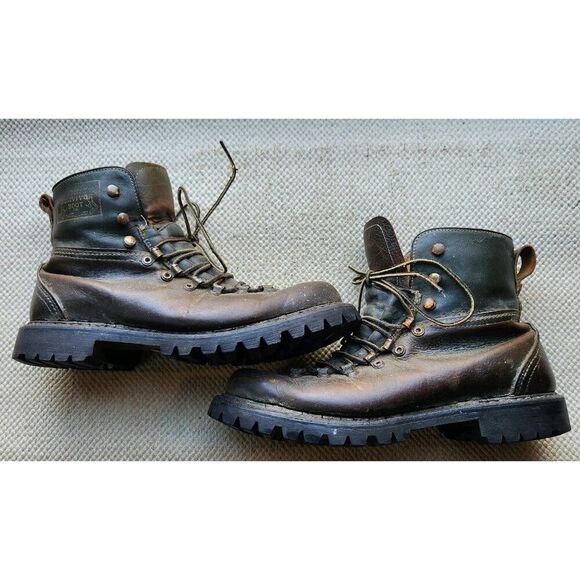Herman Survivor Boots Size 8 Vibram Soles USA Made Distressed Vintage 1970s - Picture 10 of 13